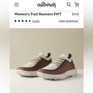 New In Box Allbird Trail Runners